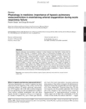 Báo cáo y học: Physiology in medicine: importance of hypoxic pulmonary vasoconstriction in maintaining arterial oxygenation during acute respiratory failure