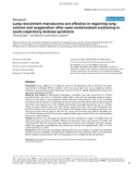 Báo cáo y học: Lung recruitment manoeuvres are effective in regaining lung volume and oxygenation after open endotracheal suctioning in acute respiratory distress syndrome