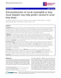 Báo cáo y học: Immunodetection of occult eosinophils in lung tissue biopsies may help predict survival in acute lung injury