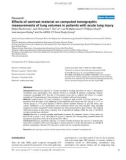 Báo cáo y học: Effects of contrast material on computed tomographic measurements of lung volumes in patients with acute lung injury