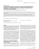 Báo cáo y học: Positive end-expiratory pressure in acute respiratory distress syndrome: should the ‘open lung strategy' be replaced by a ‘protective lung strategy