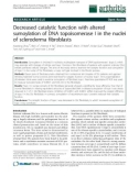 Báo cáo y học: Decreased catalytic function with altered sumoylation of DNA topoisomerase I in the nuclei of scleroderma fibroblasts