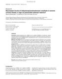 Báo cáo y học: Decreased levels of dehydroepiandrosterone sulphate in severe critical illness: a sign of exhausted adrenal reserve