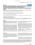 Báo cáo y học: Decrease of CD4-lymphocytes and apoptosis of CD14-monocytes are characteristic alterations in sepsis caused by ventilator-associated pneumonia: results from an observational study