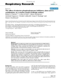 Báo cáo y học: The effect of selective phosphodiesterase inhibitors, alone and in combination, on a murine model of allergic asthma