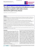 Báo cáo y học: The effects of long-acting bronchodilators on total mortality in patients with stable chronic obstructive pulmonary disease