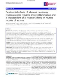 Báo cáo y học: Detrimental effects of albuterol on airway responsiveness requires airway inflammation and is independent of b-receptor affinity in murine models of asthma