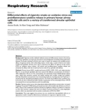 Báo cáo y học: Differential effects of cigarette smoke on oxidative stress and proinflammatory cytokine release in primary human airway epithelial cells and in a variety of transformed alveolar epithelial cells