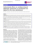 Báo cáo y học: Corticosteroid effects on ventilator-induced diaphragm dysfunction in anesthetized rats depend on the dose administered