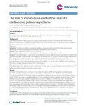 Báo cáo y học: The role of noninvasive ventilation in acute cardiogenic pulmonary edema