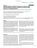 Báo cáo khoa học: Relation between respiratory variations in pulse oximetry plethysmographic waveform amplitude and arterial pulse pressure in ventilated patients