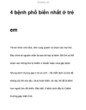 4 bệnh phổ biến nhất ở trẻ em