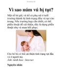 Vì sao núm vú bị tụt?