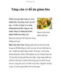 Tăng cân vì đồ ăn giảm béo