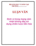 LUẬN VĂN: Định vị trong mạng cảm nhận không dây sử dụng chiến lược tiến hóa