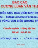 Luận văn thạc sỹ NGHIÊN CỨU ĐẶC ĐIỂM SINH HỌC CÁ ĐỤC – Sillago sihama (Forsskal, 1775) Ở VÙNG VEN BIỂN QUẢNG TRỊ