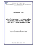 Luận văn Thạc sĩ Toán học: Tính ổn định của phương trình Volterra vi tích phân tuyến tính trên không gian Banach