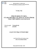 Luận văn Thạc sĩ Toán học: Tính ổn định lũy thừa của họ tiến hóa các toán tử tuyến tính bị chặn trên không gian banach