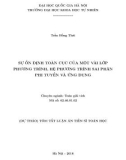 Dự thảo tóm tắt Luận án Tiến sĩ Toán học: Dáng điệu tiệm cận và tính ổn định của điểm cân bằng một số phương trình và hệ phương trình sai phân phân thức