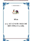 Luận Văn: XỬ LÝ NƯỚC THẢI CHẾ BIẾN TÔM, CUA, GHẸ.