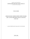 Luận án Tiến sĩ Quản lý khoa học và công nghệ: Chính sách phát triển hệ thống thông tin khoa học và công nghệ trong lĩnh vực hàng hải Việt Nam