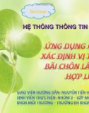 Đề tài : ứng dụng gis để xác định vị trí bãi chôn lấp hợp vệ sinh