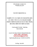 Luận văn Thạc sĩ Quản trị kinh doanh: Nghiên cứu các nhân tố ảnh hưởng đến cấu trúc vốn của các doanh nghiệp trong nhóm ngành sản xuất thực phẩm – đồ uống niêm yết trên sàn HSX