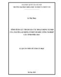 Luận án Tiến sĩ Tâm lý học: Tính tích cực tham gia các hoạt động xã hội của người lao động ở một số khu công nghiệp các tỉnh phía Bắc