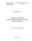 Luận văn Thạc sĩ Khoa học: Nghiên cứu và đánh giá sự tích lũy một số kim loại nặng trong trầm tích hồ Trị An