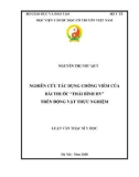 Luận văn Thạc sĩ Y học: Nghiên cứu tác dụng chống viêm của bài thuốc 'Thái Bình HV' trên động vật thực nghiệm