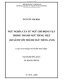 Luận văn Thạc sĩ Ngôn ngữ học: Ngữ nghĩa của từ ngữ chỉ động vật trong thành ngữ tiếng Việt (so sánh với thành ngữ tiếng Anh)