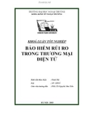 Luận văn BẢO HIỂM RỦI RO TRONG THƯƠNG MẠI ĐIỆN TỬ 