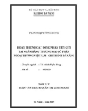 Tóm tắt Luận văn Thạc sĩ Quản trị kinh doanh: Hoàn thiện hoạt động nhận tiền gửi tại Ngân hàng Thương mại Cổ phần Ngoại thương Việt Nam - Chi nhánh Đà Nẵng