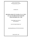 Luận văn Thạc sĩ Nhân văn: Đời sống kinh tế, văn hóa của cư dân các xã ven biển huyện Kim Sơn, tỉnh Ninh Bình (1986 -2015)