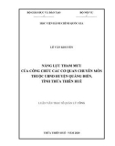 Luận văn Thạc sĩ Quản lý công: Năng lực tham mưu của công chức các cơ quan chuyên môn thuộc UBND huyện Quảng Điền, tỉnh Thừa Thiên Huế