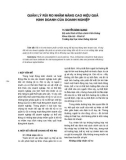 Báo cáo khoa học: quản lý rủi ro nhằm nâng cao hiệu quả kinh doanh của doanh nghiệp