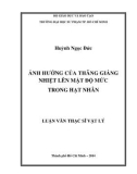 Luận văn Thạc sĩ Vật lý: Ảnh hưởng của thăng giáng nhiệt lên mật độ mức trong hạt nhân