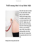 Tài liệu Tuổi mang thai và sự khác biệt