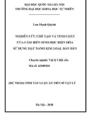 Dự thảo tóm tắt Luận án Tiến sĩ Vật lý: Nghiên cứu chế tạo và tính chất của cảm biến điện hóa sử dụng hạt nano kim loại, bán dẫn