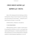 CHẨN ĐOÁN KINH LẠC (KINH LẠC CHẨN)