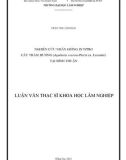 Luận văn Thạc sĩ Khoa học lâm nghiệp: Nghiên cứu nhân giống in vitro cây Trầm hương (Aquilaria crassna Pierre ex. Lecomte) tại Bình Thuận