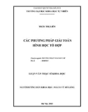 Luận văn Thạc sĩ Khoa học: Các phương pháp giải toán hình học tổ hợp