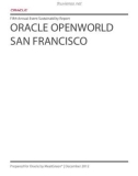 Fifth Annual Event Sustainability Report ORACLE OPENWORLD SAN FRANCISCO