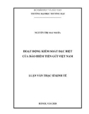 Luận văn Thạc sĩ Kinh tế: Hoạt động Kiểm soát đặc biệt của Bảo hiểm tiền gửi Việt Nam
