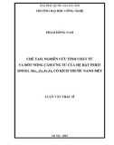 Luận văn Thạc sĩ: Chế tạo, nghiên cứu tính chất từ và đốt nóng cảm ứng từ của hệ hạt ferit spinel Mn1-x ZnxFe2O4 có kích thước nano mét