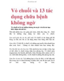 Vỏ chuối và 13 tác dụng chữa bệnh không ngờ