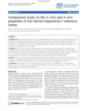 Báo cáo khoa học: Comparative study on the in vitro and in vivo properties of two bovine herpesvirus-5 reference strains