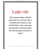 Luận văn: Thực trạng hoạt động xuất khẩu gạch đá ốp lát cao cấp của Công ty xuất khẩu gạch đá ốp lát cao cấp VICOSTONE và đưa ra giải pháp, kiến nghị đối với Nhà nước nhằm thúc đẩy hoạt động xuất khẩu của Công ty