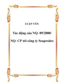 LUẬN VĂN: Tác động của NQ- 09/2000/ NQ- CP tới công ty Seaprodex