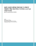 Luận văn: ĐIỀU KIỆN HÌNH THÀNH VÀ PHÁT TRIỂN THỊ TRƯỜNG TƯƠNG LAI TẠI VIỆT NAM